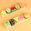 Children's Wooden Category Stack Toy Education Color Shape Classification Puzzle Toys Montessori Fruit Food Game