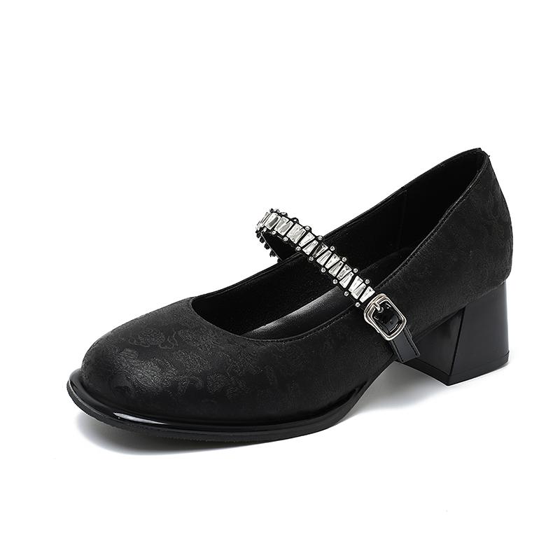 Fashion Chinese Mary Jane Shoes Feminine Celebrity High Heels