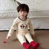 Kids Cotton Lycra Pajamas Set A Skin-friendly Long Sleeve Winter Homewear Boys Girls