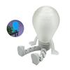 3D Printed Bulb Figure Glow-in-The-Dark Articulated Figurine with Dangling Legs for Home Office Desktop Shelf Decor