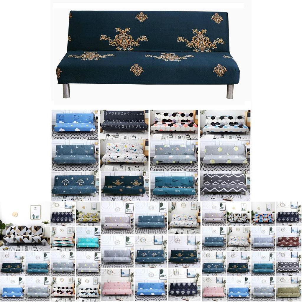 Weicher und elastischer bedruckter Überwurf ohne Armlehnen-Sofa-Bettbezug für komfortablen Schutz