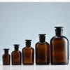 Thickened Brown Glass Reagent Bottle with Ground Joint, Fine Neck, and Wide Mouth - Multiple Specifications Available.