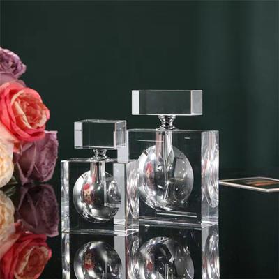 Glass Storage Bottles Crystal Perfume Bottles The Square Is Transparent Storage Tanks Perfume Containers Home Decoration