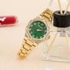 Montre Simple pour Femme Incrustée de Diamants, Montre à Quartz Haut de Gamme, Tempérament Mode Féminin, Montre Bracelet Décontractée de Luxe Léger