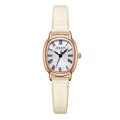 [JULIUS] JULIUS Round Women's Leather Watch JA-1301
