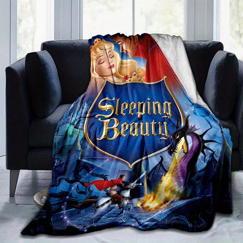1pc Sleeping Beauty Printing Blanket - Soft, All-Season Throw for Living Room, Beroom,Personalize Gift with Aorable Cartoon Esign