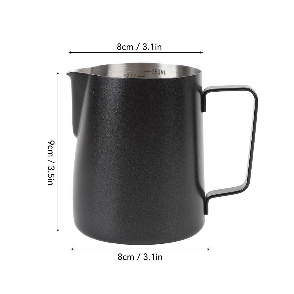 Pichet à Lait Moussant avec Graduation Acier Inoxydable 304 Tasse à Mousse pour Latte Art Préparation du Café