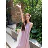 [Original Practice] Loose Suspender Dress Women's Summer New Vacation Gentle Long Dress Chic Sleeveless a Word
