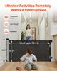 Retractable Baby Gate, Extends To 1430 Mm Wide, 795 Mm Tall, with Security Lock, Easy To Use, Walk Through Without Tripping, Mesh Dog Gate for Stairs,