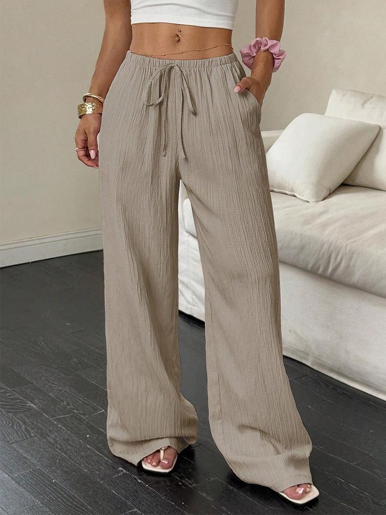 woMen's  Style Casual Pants Autumn New Arrivals Solid Straight Leg Long Pants Women's Wear