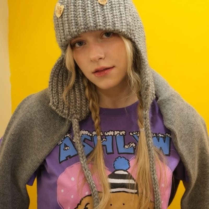 

ШАПОЧКА ASHLYNN HEART_СЕРЫЙ FREE