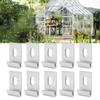 10Pcs Base Clips Hook Fixings Attaches Aluminium Greenhouses Fixture Set