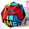 1PC Game theme Umbrella Portable Folding Umbrella Iron Frame Hole Bone Structure Outdoor Home Umbrella A9