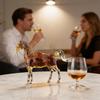 Yousheng Horse Shaped Wine Decanter 1000ml Unique Glass Zodiac Horse Wine Bottle with Silicone Stopper Wine Whiskey Storage Gift And Home Decor