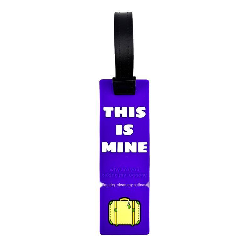 Exquisite Travel Souvenir Soft Rubber Luggage Tag with Airplane Boarding Pass Print