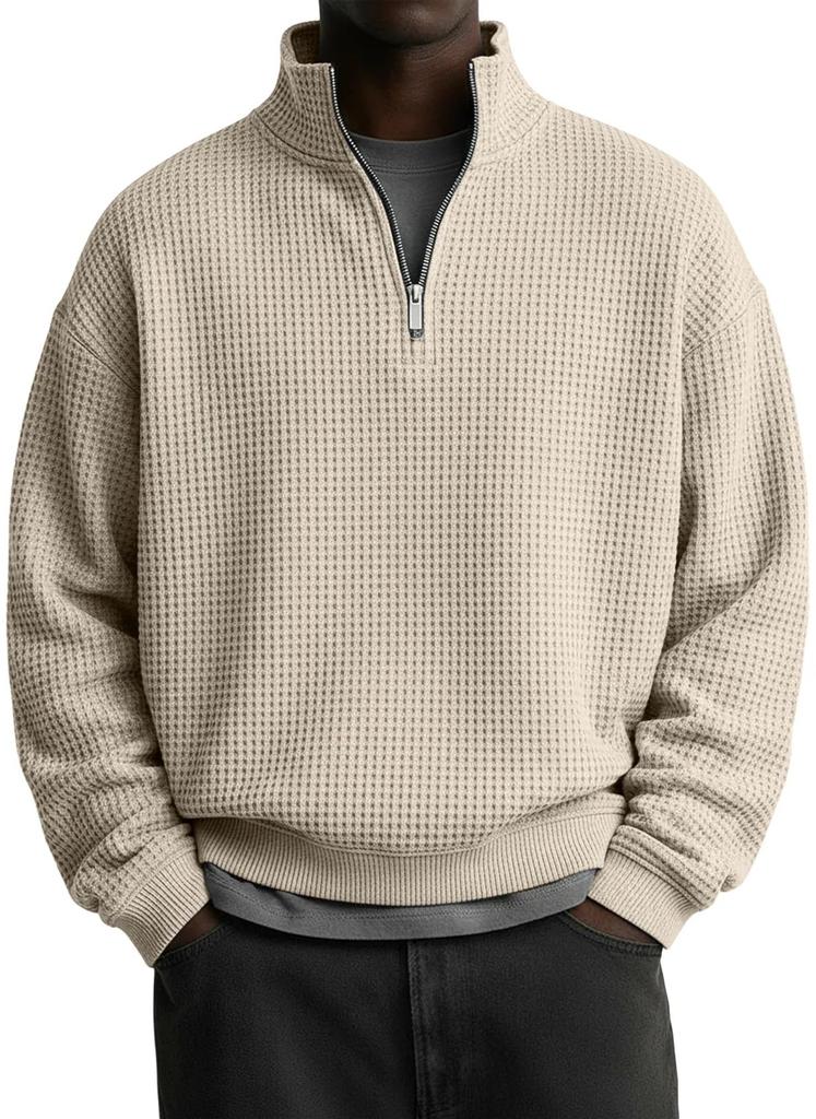 Felpa con zip da uomo per autunno inverno, casual, vestibilità larga, felpa con cappuccio