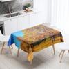 Natural Trees Tablecloth World Scenery  Anti-Stain Waterproof Rectangular Kitchen Table Home Decoration