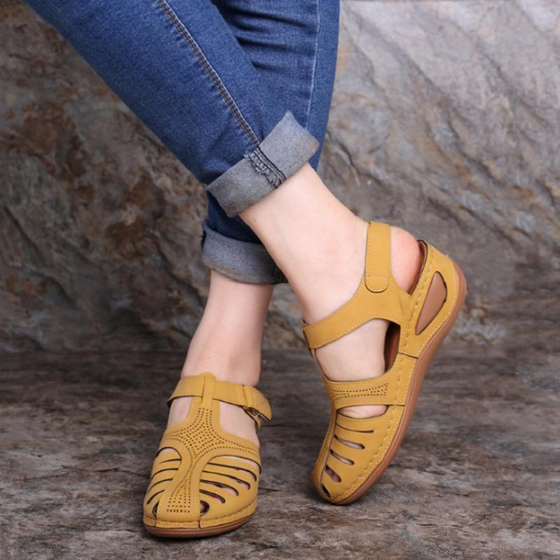 Fashion Women's Sandals Classics Retro Wedge Sandals Summer Breathable Hollow Sandals for Women Non Slip Platform Sandal Sandalias Mujer