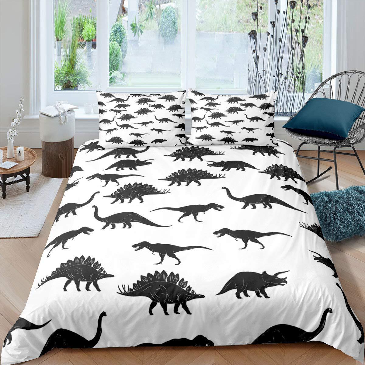 

Dinosaur Three-Piece Quilt Cover 3D Digital Printing Bedding Set Four Seasons Bed Cover EU single 135*200