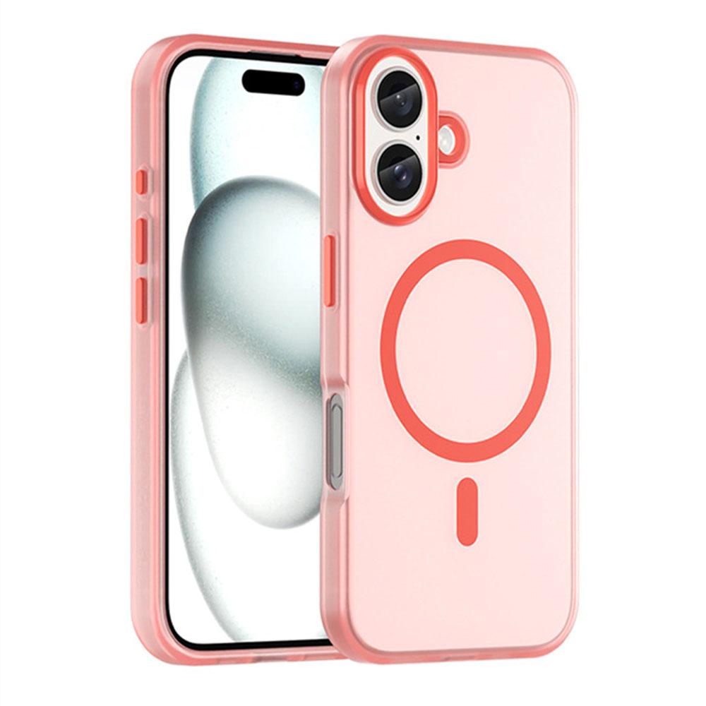 For iPhone 16 Case Compatible with MagSafe Skin-Touch PC+TPU Matte Phone Cover