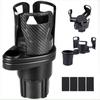 Expandér držáku pohárku do auta 2 v 1 360° nastavitelná základna Držák kávových nápojů Stabilní dvojitý držák pohárku proti otřesům