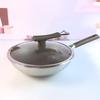 ZISIZ 304 Edelstahl Wok mit flachem Boden