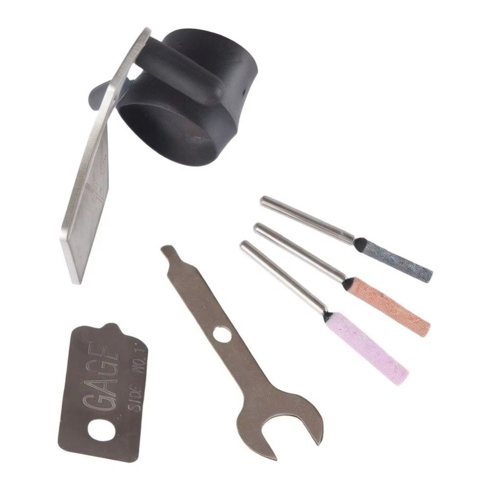 6pcs Adjustable Sharpening Angle Chainsaw Sharpening Kit Rotary Tool Accessory Set Outdoor Tools