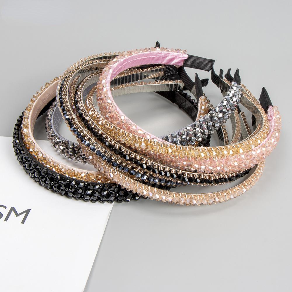 Úplné diamantové vlasové doplňky Čelenka Crystal Headband Fashion Barokní drahokamu čelenka Svatební pokrývky hlavy