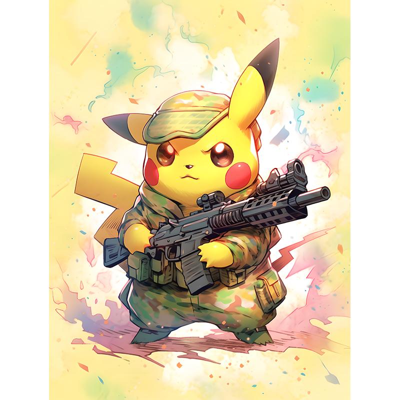 Japanese Anime Cartoon Canvas Painting Pokemon Pikachu Mewtwo Posters Mural Pictures Wall Art Kids Room Aesthetic Decor Cuadros