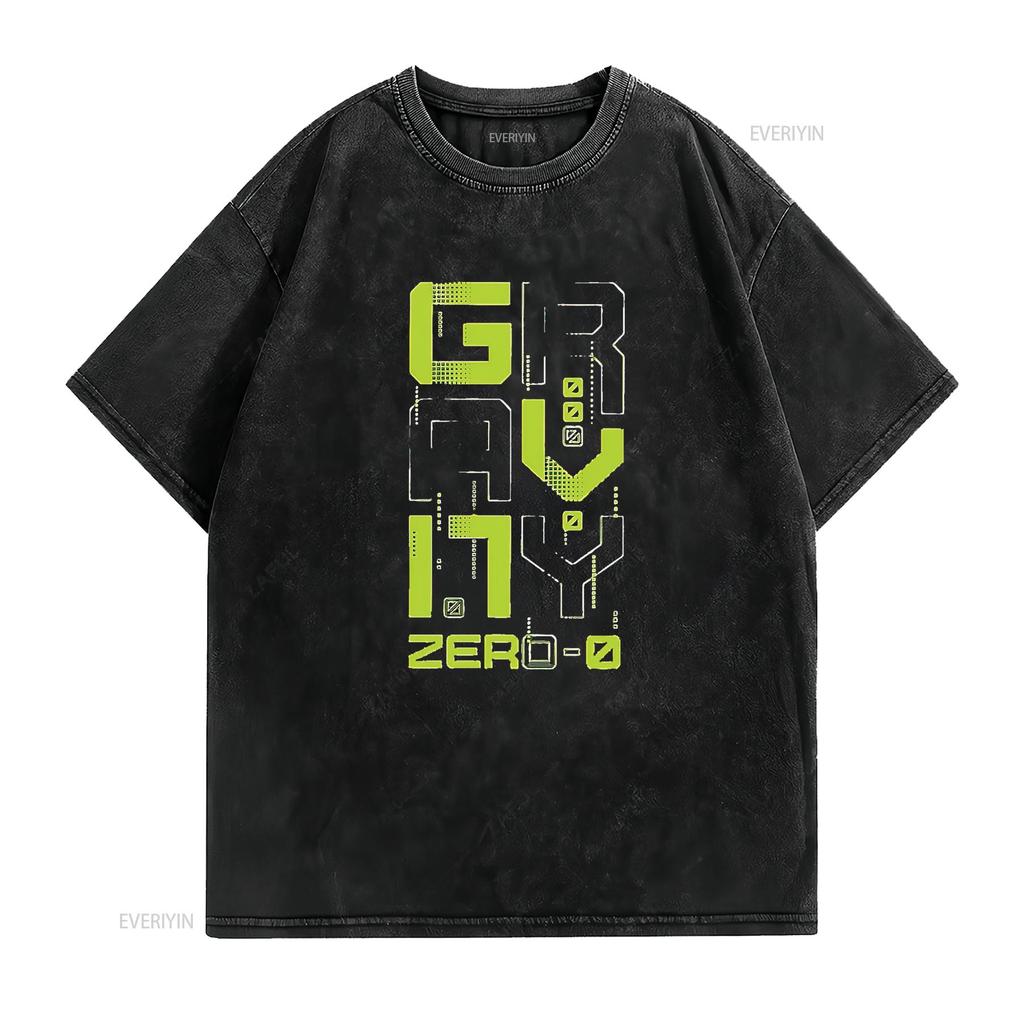 Zero Gravity 6 Retro Electric Green Black Design Sneaker Passendes T-Shirt vintage Gewaschen Mann Stilvoll Unisex