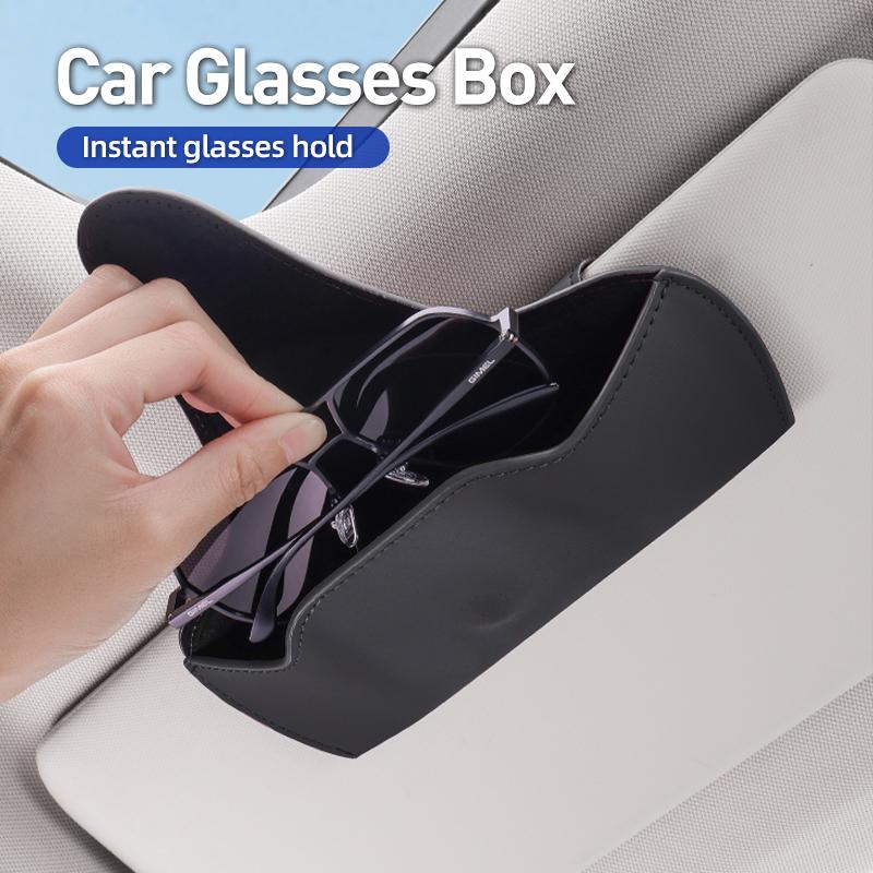 GLC GLB Car Sun Visor Glasses Box Sunglasses Card Ticket Holder Case For Mercedes Benz AMG A C E Class W201 W210 W108 W204 W20