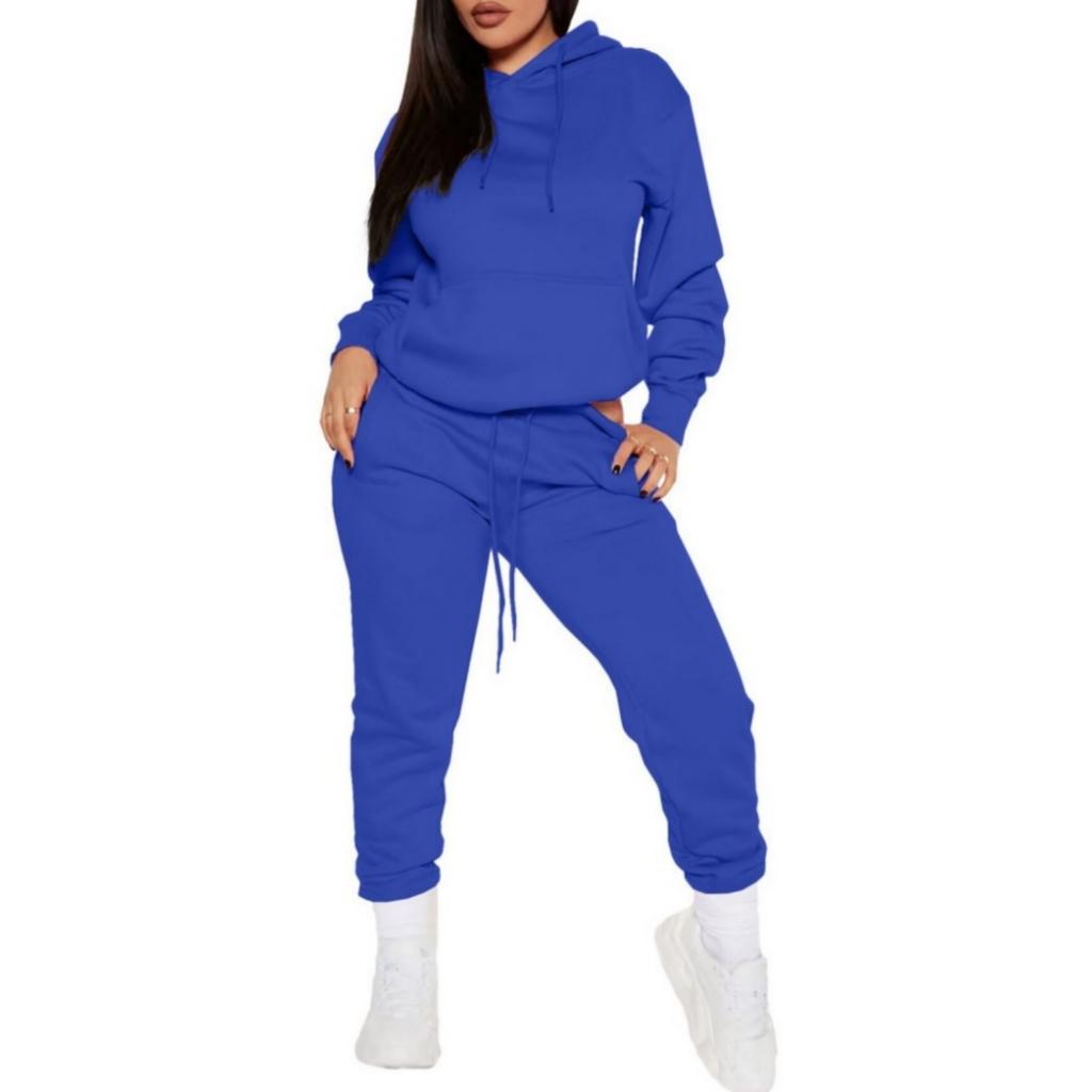 Fashionable Women's Casual Sweatshirt Hooded Sports Suit