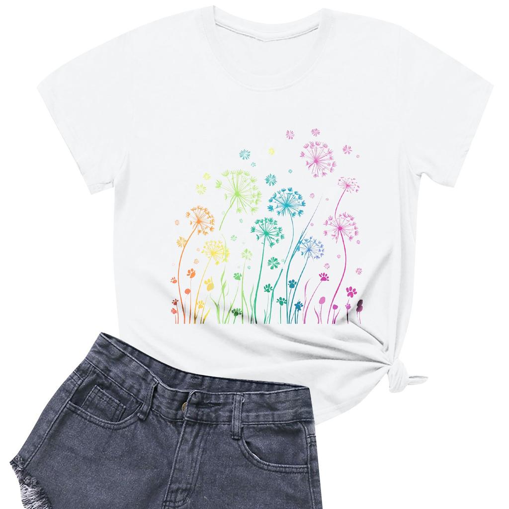 Dámská móda Ležérní Tištěné Krátký rukáv Kulatý výstřih Pulovry