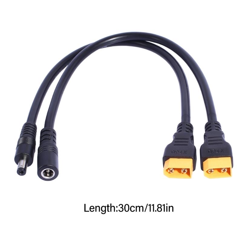 XT60 Male To 5.5x2.1mm/5.5x2.5mm Power Cable for Remote Toys Energy Storage with 5.5x2.1mm/5.5x2.5mm Male/Female Ports