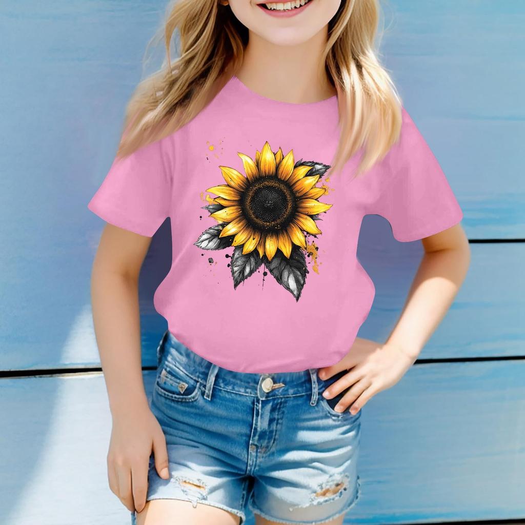 Dívčí chlapecká trička pro batolata Dětské top chlapecké a dívčí tričko s krátkým rukávem