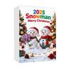 2025 Snowman Advent Calendar for Kids 24-Day Christmas Countdown Box with Acrylic Ornaments Multifunctional Holiday Decoration