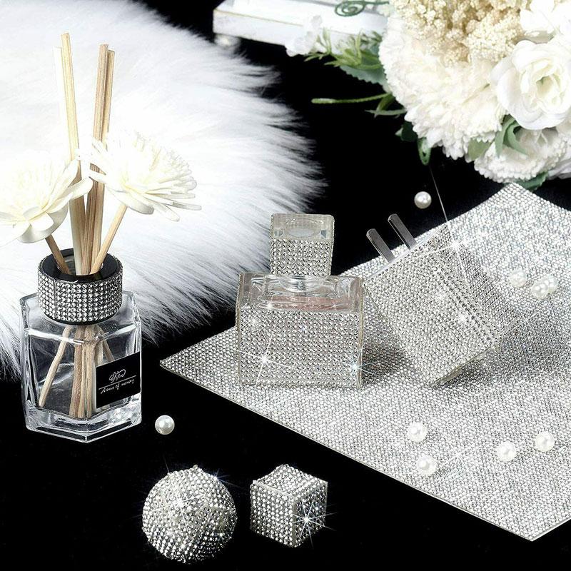 Diamond Crystal Rhinestone Self Adhesive Sticker Sheet Diamante Decal DIY Decor