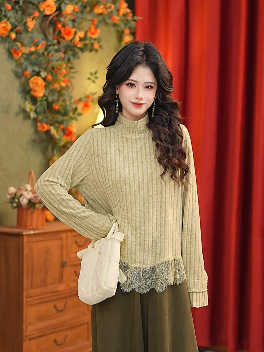 Zhang Jiayuan Retro Layered Women s Slim Fit Top #S14876 L