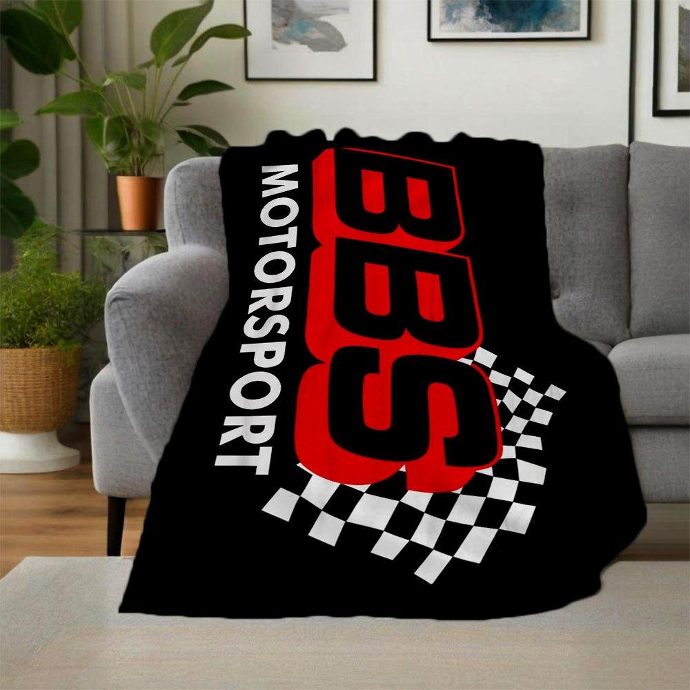 BBS Motorsport Racing Wheel Checkered Flag Sticker DecalBlanket Flannel Throw Blanket for Sofa, Bed, Travel, Camping, Office, Couch, Chair,