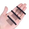 24 Pcs/lot Wig Combs 7-teeth Wig Clips Steel Teeth with Cloth Wig Combs for Making Wig Caps