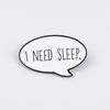 Classic English Quotes Brooch: Simple Geometric Badge for Clothing and Bags