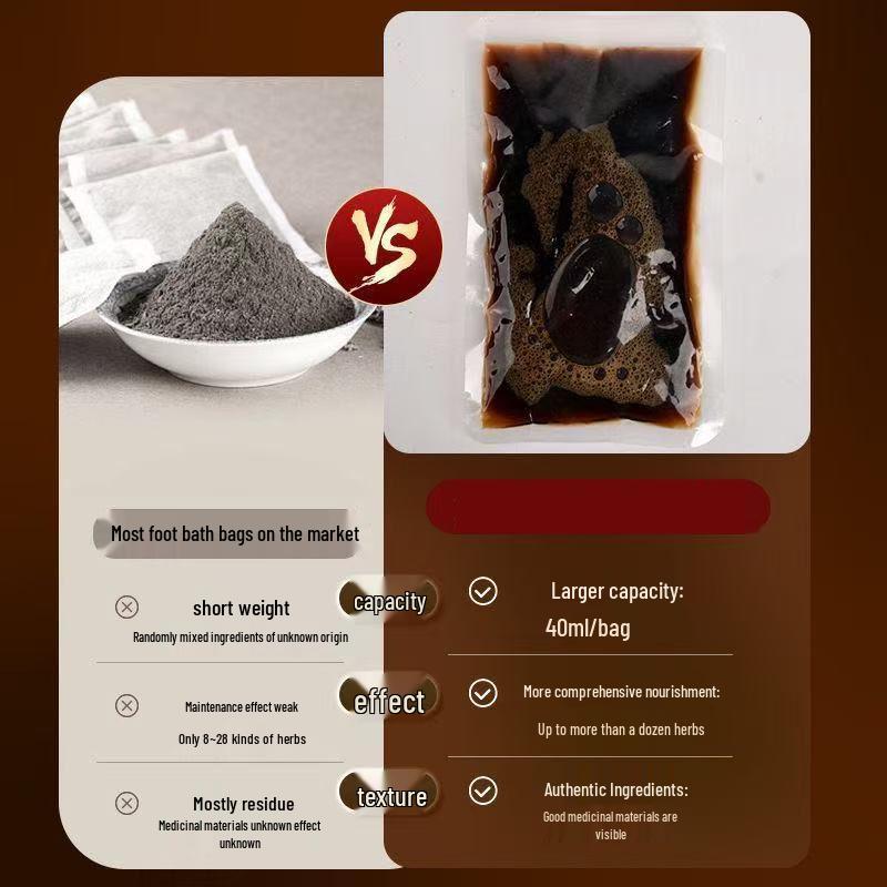 Tibetan Herbal Foot Soak: Concentrated Liquid & Plant Bag for Bath