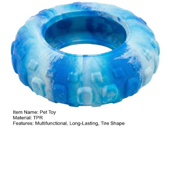 Interactive Dog Toy Tire Shape Textured Dog Chew Toy Teeth Cleaning Toy for Aggressive Chewers Tug-of-War Toss And Catch