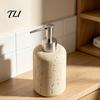Countertop Lotion Dispenser Resin Refillable Soap Dispenser, Liquid Hand Shampoo Container, Empty Pump Bottle for Bathroom Kitchen Leak Proof