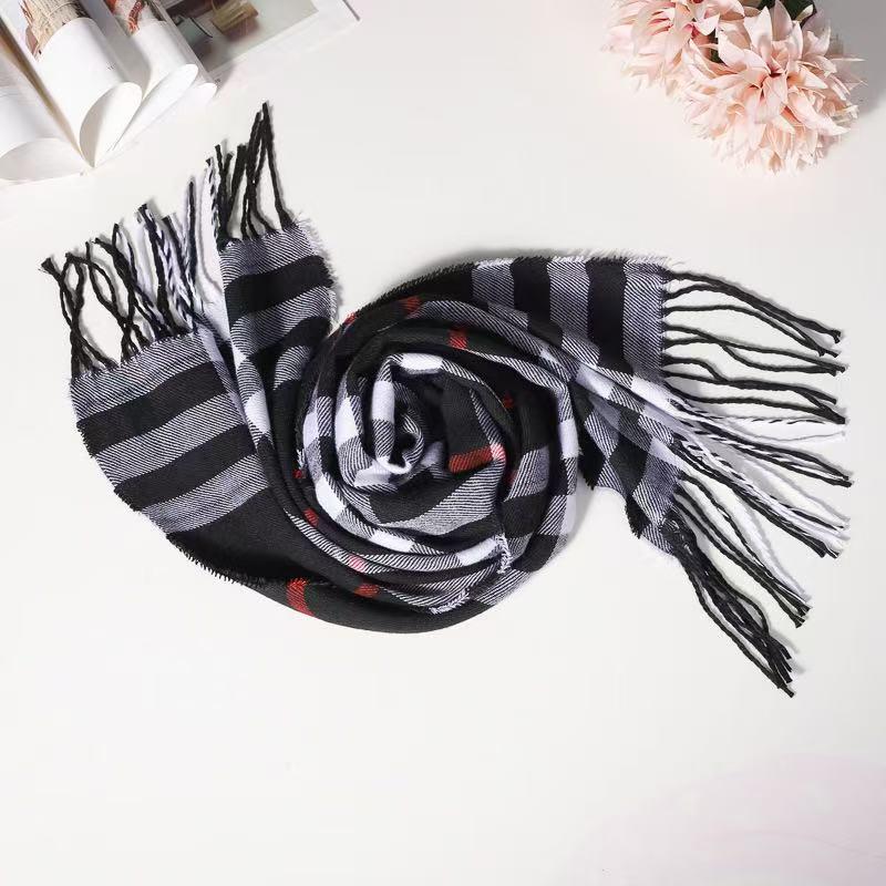 Écharpe Élégante à Carreaux Britanniques Sensation Cachemire pour Hommes & Enfants - Châle Chaud & Snood Automne/Hiver