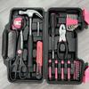39Pcs Pink Screwdriver Tool Set Portable Multi Function Hardware Toolbox with Case for Home Repair DIY Hand Tools
