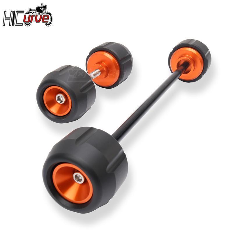 Motorcycle Accessories Front & Rear Axle Fork Crash Sliders Wheel Protector Fit For duke390 2024 2025