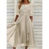 European Station Dress Chiffon Splicing Lace Hollow Dress Bridesmaid Evening Dress Women's Clothing
