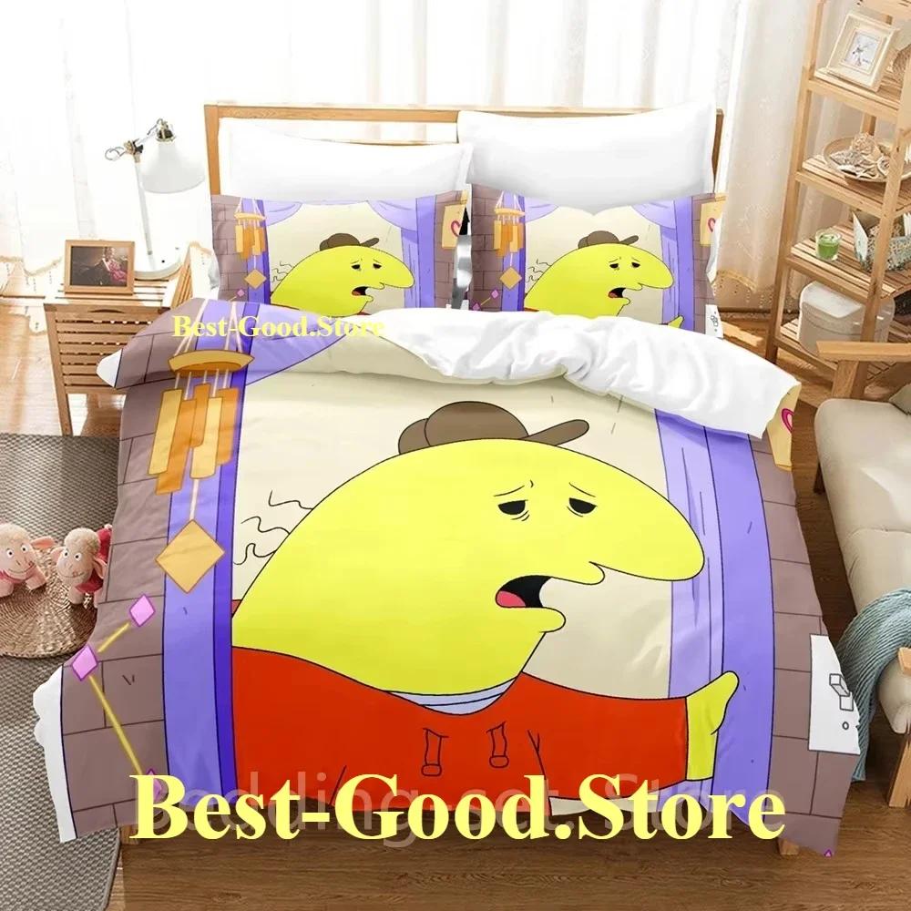 Smiling Friends Bedding Set Single Twin Printed Bed Set With Pillowcase Bed Duvet Cover Single Double Queen Super King Size