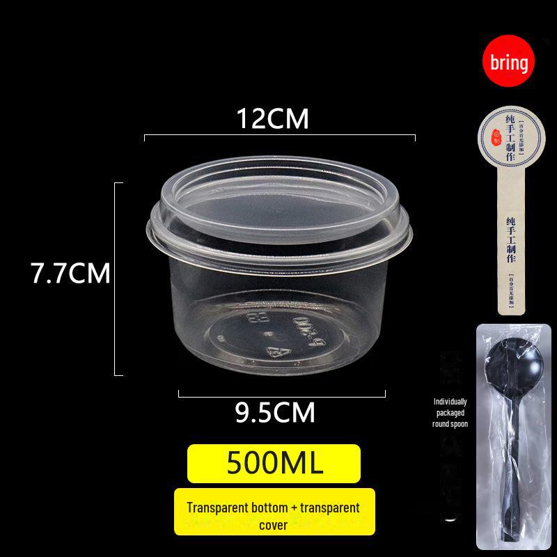 Bol rotund de desert Taro cu capac - Cutie de gheață pentru fructe Sago